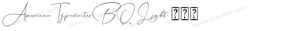 AmericanTypewriterBQ-Light字体转换