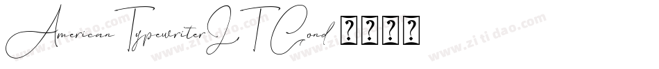 AmericanTypewriterLT-Cond字体转换