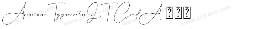 AmericanTypewriterLT-CondA字体转换