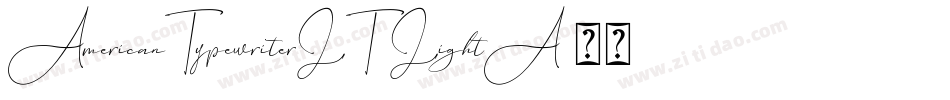 AmericanTypewriterLT-LightA字体转换