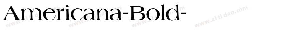 Americana-Bold字体转换