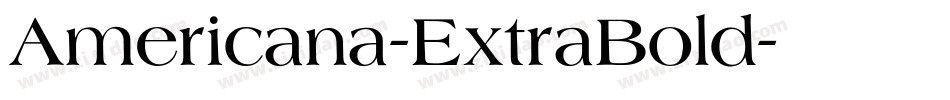 Americana-ExtraBold字体转换