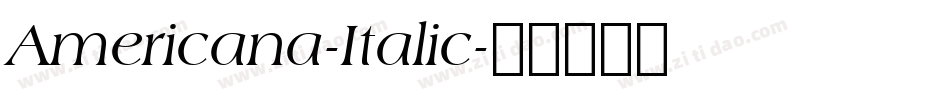 Americana-Italic字体转换