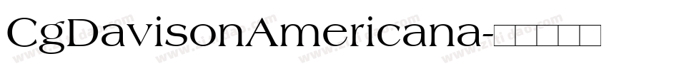 CgDavisonAmericana字体转换