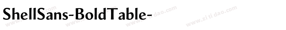 ShellSans-BoldTable字体转换