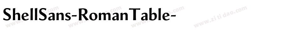 ShellSans-RomanTable字体转换