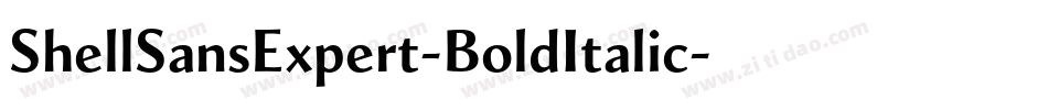 ShellSansExpert-BoldItalic字体转换