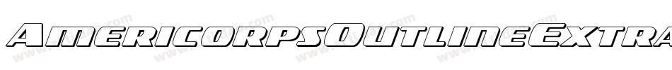 AmericorpsOutlineExtraCond-mw1G字体转换