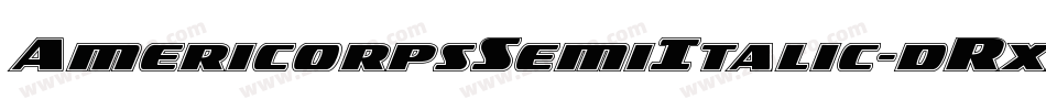 AmericorpsSemiItalic-dRxX字体转换