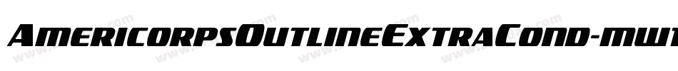 AmericorpsOutlineExtraCond-mw1G字体转换