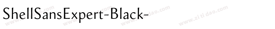 ShellSansExpert-Black字体转换