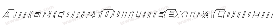 AmericorpsOutlineExtraCond-mw1G字体转换