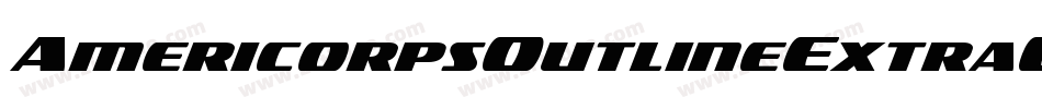 AmericorpsOutlineExtraCond-mw1G字体转换