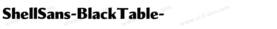 ShellSans-BlackTable字体转换