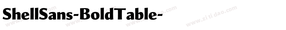 ShellSans-BoldTable字体转换