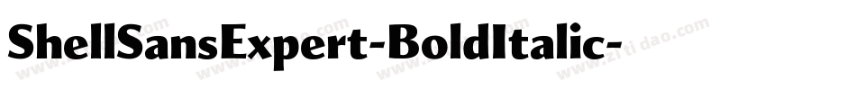 ShellSansExpert-BoldItalic字体转换
