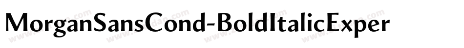 MorganSansCond-BoldItalicExpert字体转换