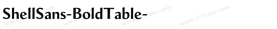 ShellSans-BoldTable字体转换