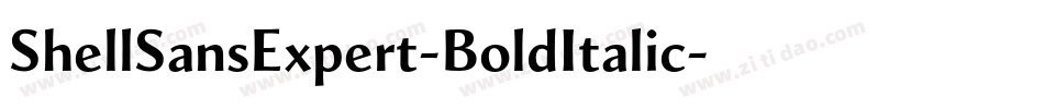 ShellSansExpert-BoldItalic字体转换