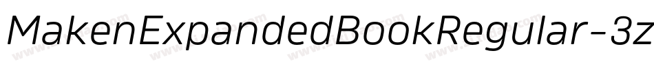 MakenExpandedBookRegular-3zarz字体转换