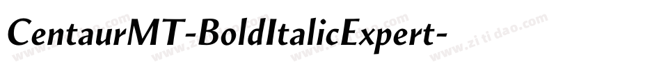 CentaurMT-BoldItalicExpert字体转换