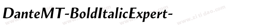 DanteMT-BoldItalicExpert字体转换