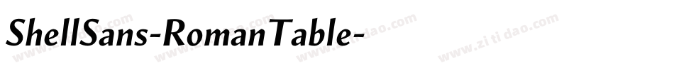 ShellSans-RomanTable字体转换