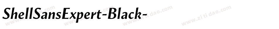 ShellSansExpert-Black字体转换