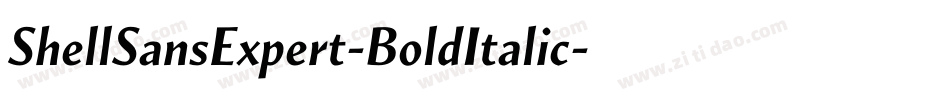 ShellSansExpert-BoldItalic字体转换