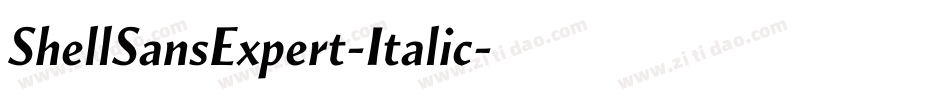 ShellSansExpert-Italic字体转换