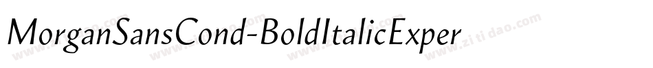 MorganSansCond-BoldItalicExpert字体转换