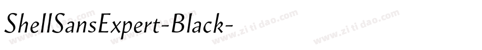 ShellSansExpert-Black字体转换