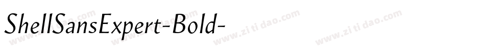 ShellSansExpert-Bold字体转换