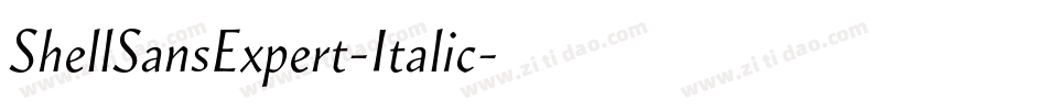 ShellSansExpert-Italic字体转换