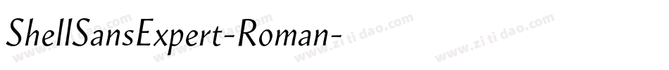 ShellSansExpert-Roman字体转换