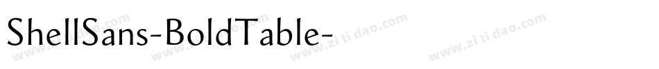 ShellSans-BoldTable字体转换