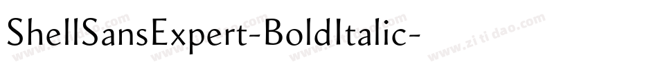 ShellSansExpert-BoldItalic字体转换