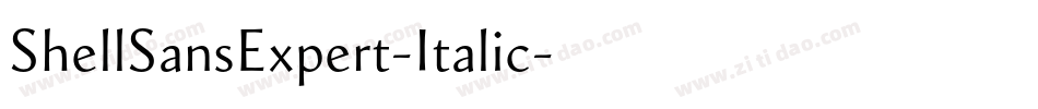 ShellSansExpert-Italic字体转换