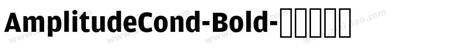 AmplitudeCond-Bold字体转换