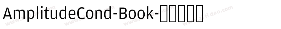 AmplitudeCond-Book字体转换