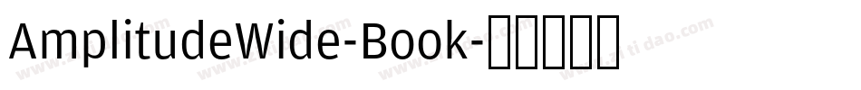 AmplitudeWide-Book字体转换