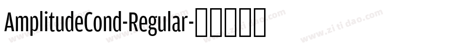 AmplitudeCond-Regular字体转换