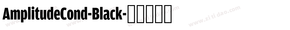 AmplitudeCond-Black字体转换