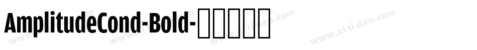 AmplitudeCond-Bold字体转换