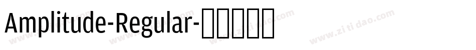 Amplitude-Regular字体转换