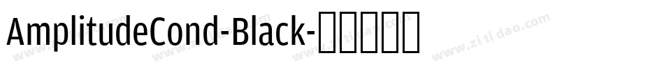 AmplitudeCond-Black字体转换