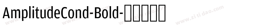 AmplitudeCond-Bold字体转换