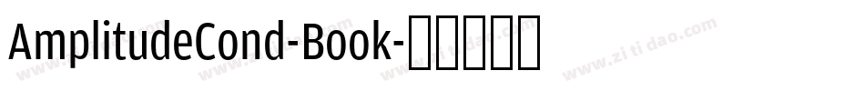 AmplitudeCond-Book字体转换