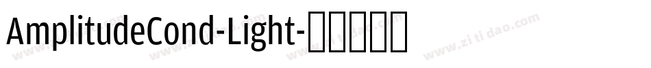 AmplitudeCond-Light字体转换