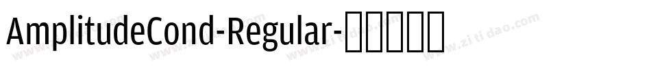 AmplitudeCond-Regular字体转换